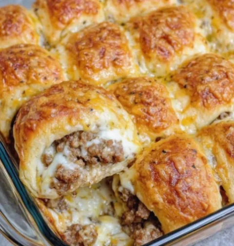 Oven Baked Beef and Cream Cheese Crescent Bites