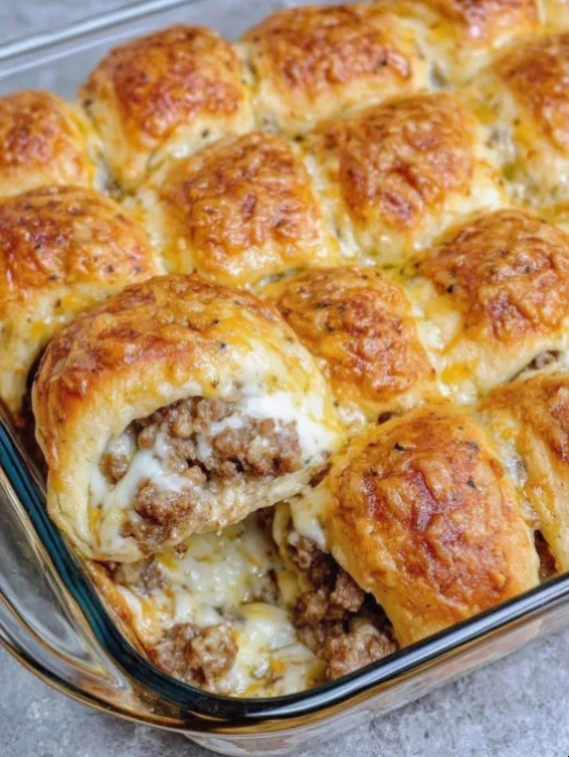 Oven Baked Beef and Cream Cheese Crescent Bites