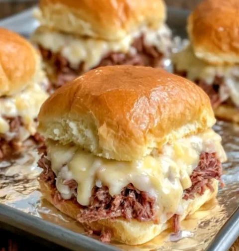 Philly cheesesteak sliders