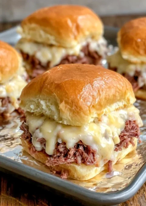 Philly cheesesteak sliders