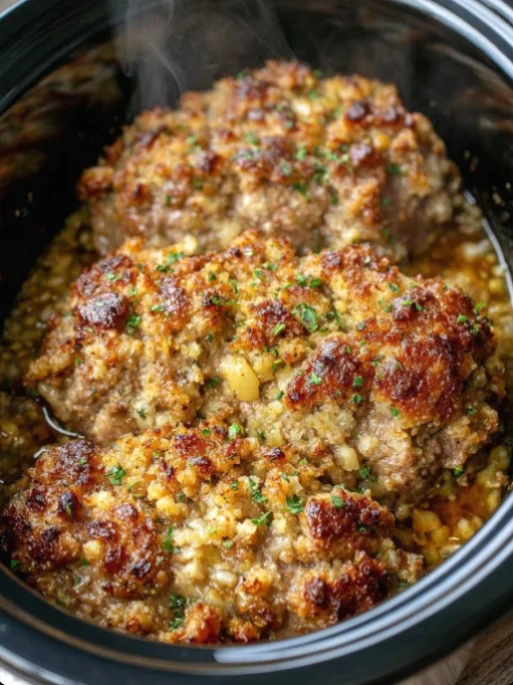 Slow Cooker 3-Ingredient Amish Stuffing Pork Chops