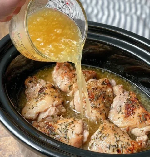 Slow Cooker 5-Ingredient Chicken and Biscuits