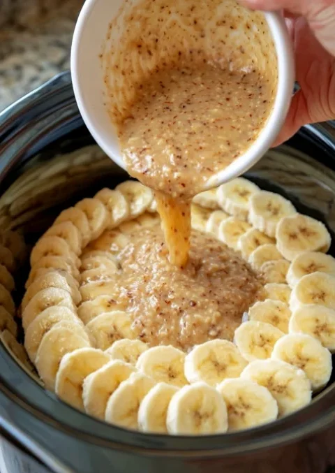 Slow Cooker Banana Foster Cake