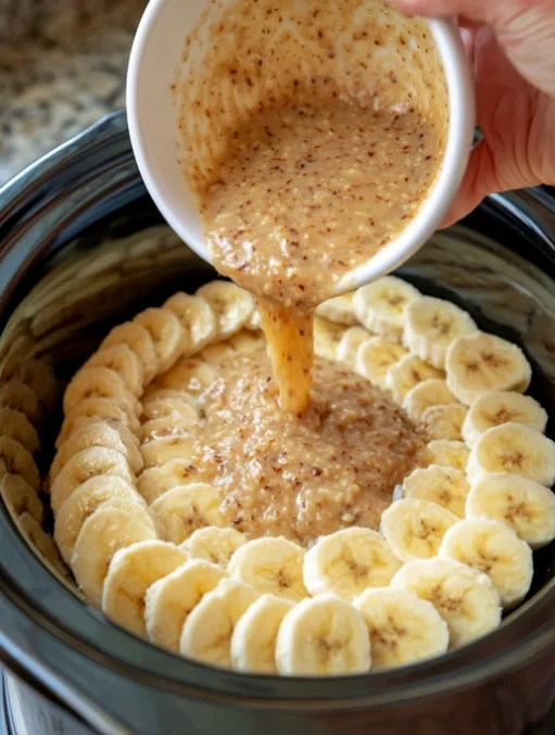 Slow Cooker Banana Foster Cake