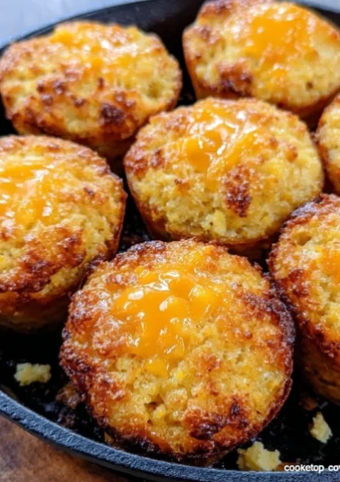 Southern 4-Ingredient Cheddar Corn Muffin Bites