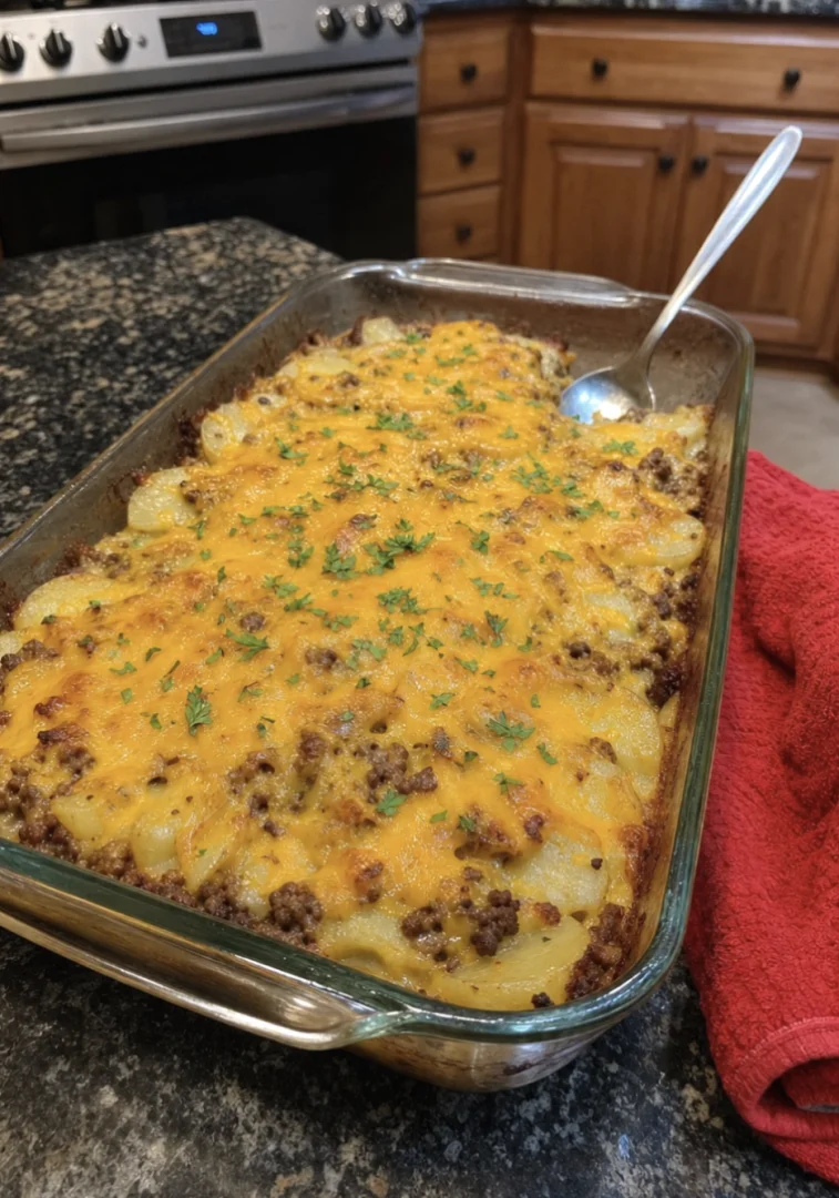 Southern Hamburger and Potato Casserole