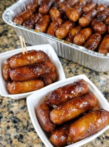 Southern Honey Mustard Lil Smokies Made with Cocktail Sausages and Honey
