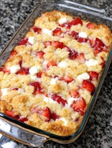 Strawberry Cream Cheese Cobbler