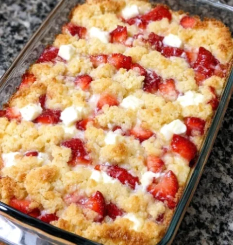 Strawberry Cream Cheese Cobbler