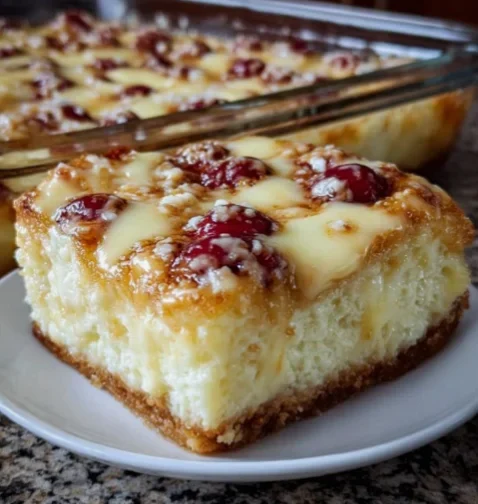 3-Ingredient Cherry Cheesecake Bars