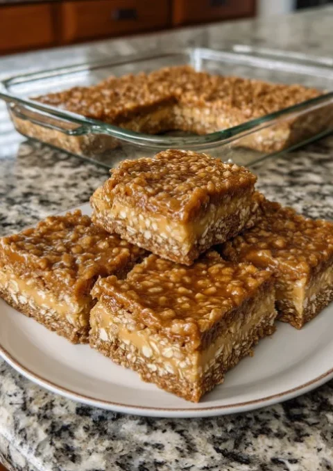 3-ingredient peanut butter oat bars