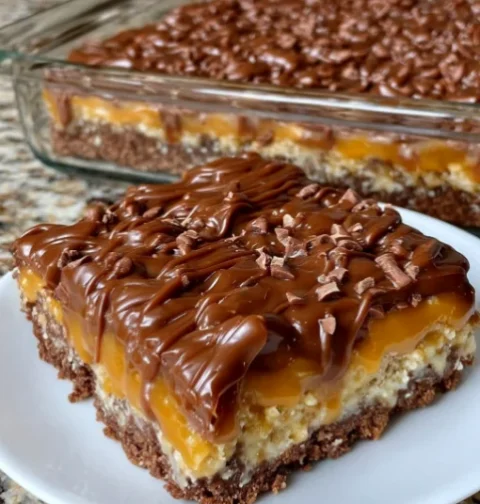4-Ingredient Caramel Pretzel Bars
