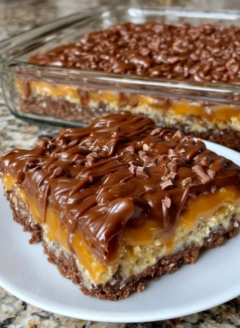 4-Ingredient Caramel Pretzel Bars