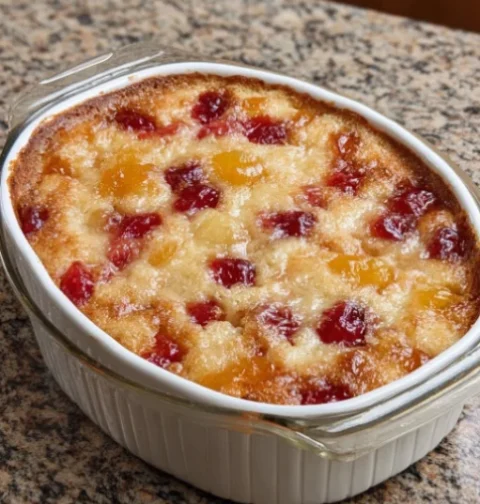4-Ingredient Depression Era Fruit Cocktail Cake