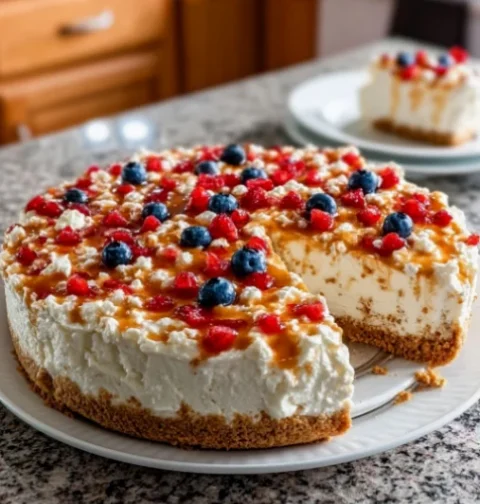 4th of July No-Bake Cheesecake