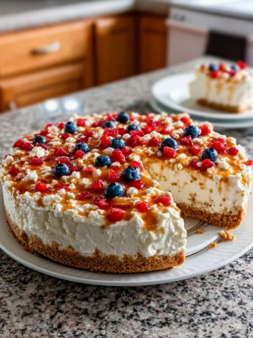 4th of July No-Bake Cheesecake