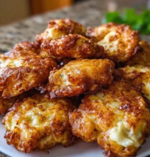 Cheesy Chicken Fritters