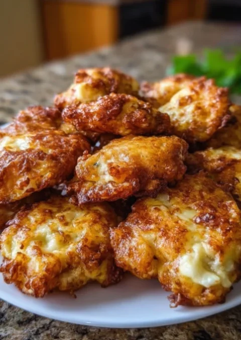 Cheesy Chicken Fritters
