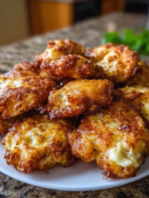 Cheesy Chicken Fritters