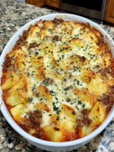 Cheesy Hamburger Potato Casserole