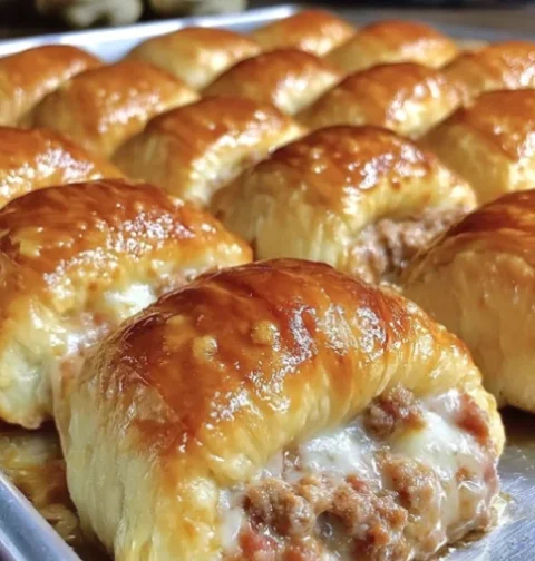 Cheesy Sausage Crescent Roll-ups