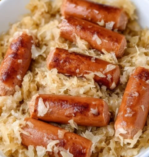 Crockpot Kielbasa and Sauerkraut
