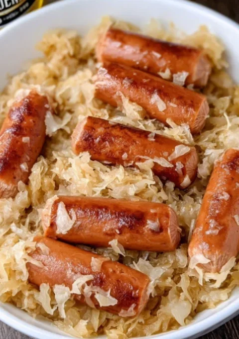 Crockpot Kielbasa and Sauerkraut