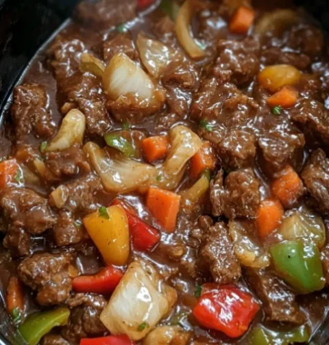 Crockpot Pepper Steak