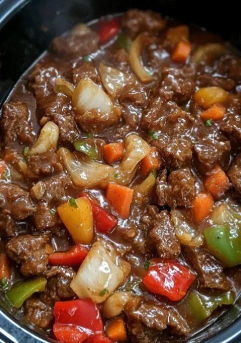Crockpot Pepper Steak