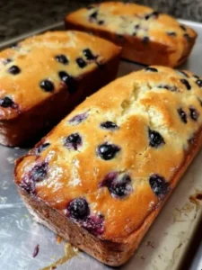 Easy Lemon Blueberry Bread Loaf