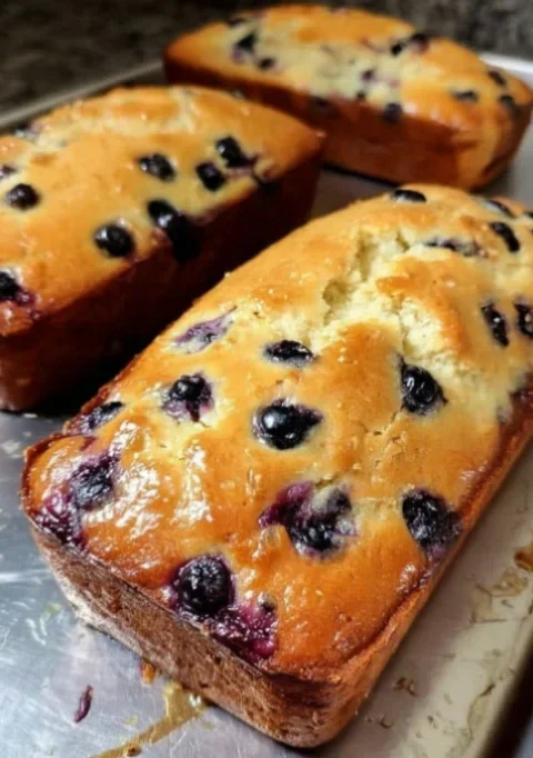 Easy Lemon Blueberry Bread Loaf