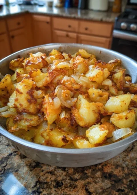fried potatoes and onions