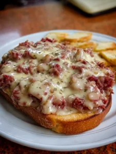 Homemade Creamed Chipped Beef on Toast