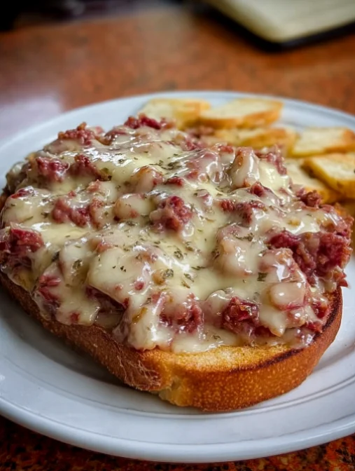 Homemade Creamed Chipped Beef on Toast