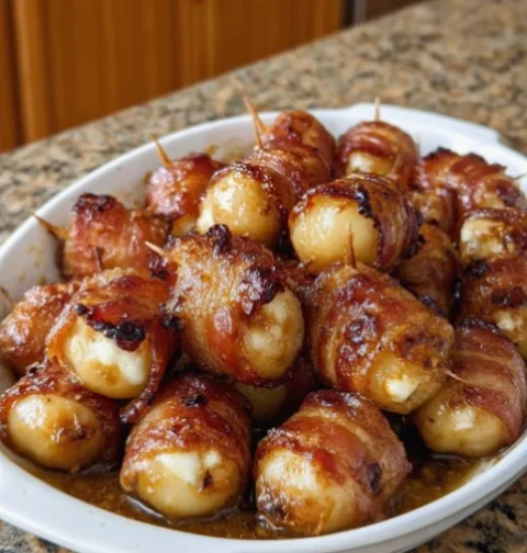 low carb bacon wrapped water chestnuts