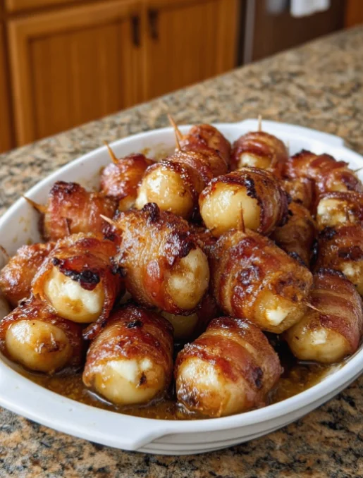 low carb bacon wrapped water chestnuts