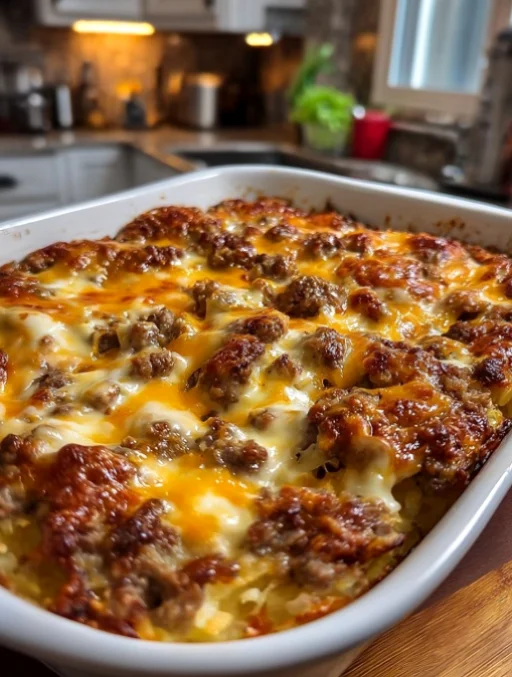 Make Ahead Sausage Hashbrown Casserole