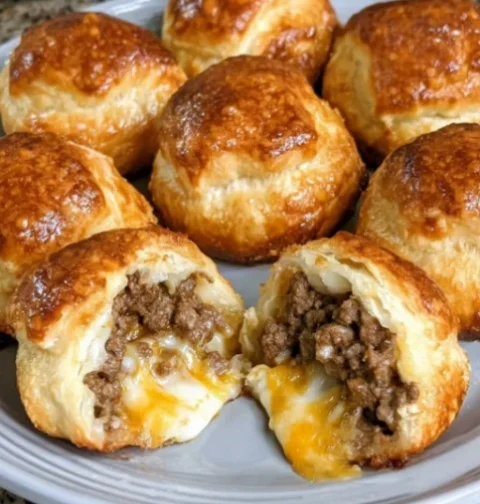 Oven Baked 4-Ingredient Beef Crescent Puffs