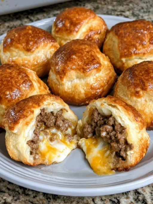 Oven Baked 4-Ingredient Beef Crescent Puffs