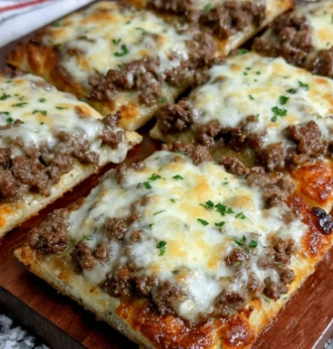 Oven-Baked Beef Flatbread