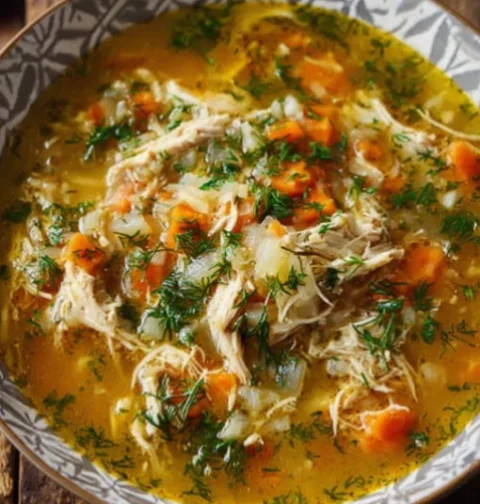 Savory Chicken and Cabbage Soup