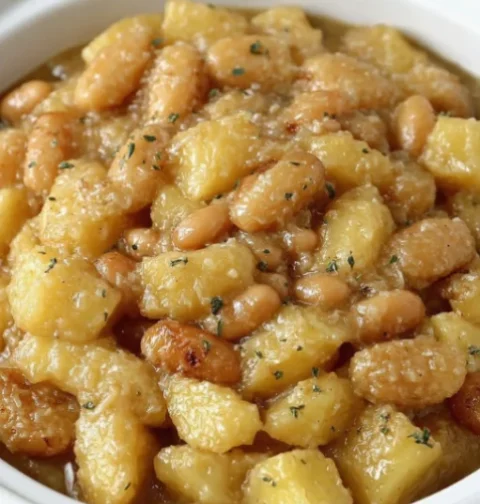 Slow Cooker 3-Ingredient Poor Man's Potato and Butter Beans