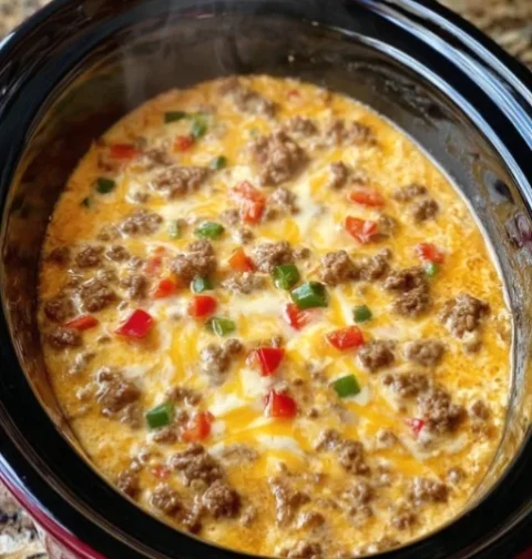 Slow Cooker 3-Ingredient Sausage Cheese Dip
