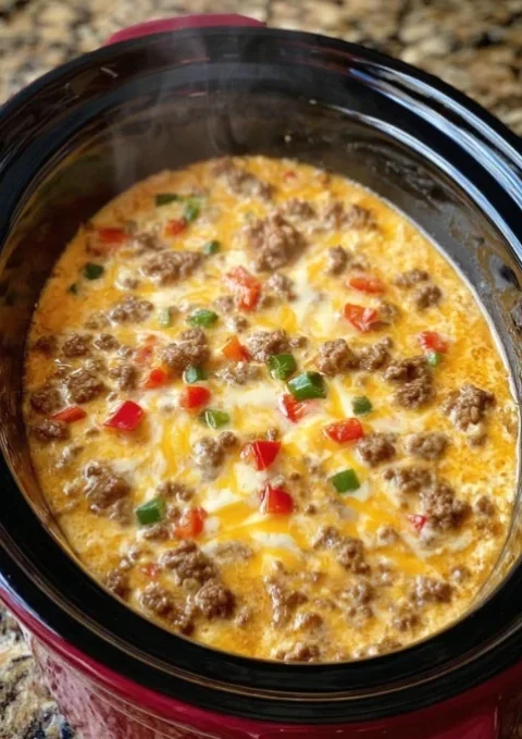 Slow Cooker 3-Ingredient Sausage Cheese Dip
