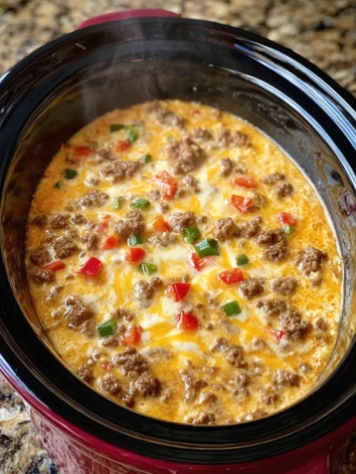 Slow Cooker 3-Ingredient Sausage Cheese Dip