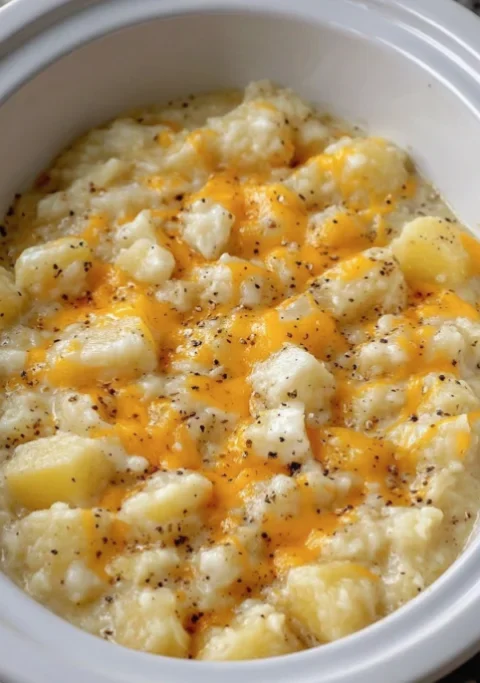 Slow Cooker 4-Ingredient Creamy Potato Soup