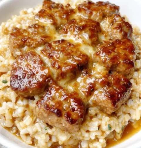Slow Cooker 4-Ingredient Pork and Rice