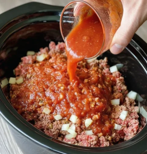 Slow Cooker Amish Hamburger Soup