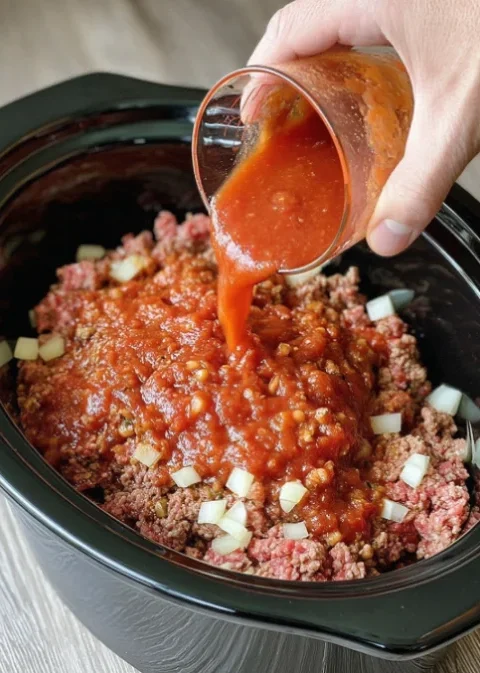 Slow Cooker Amish Hamburger Soup