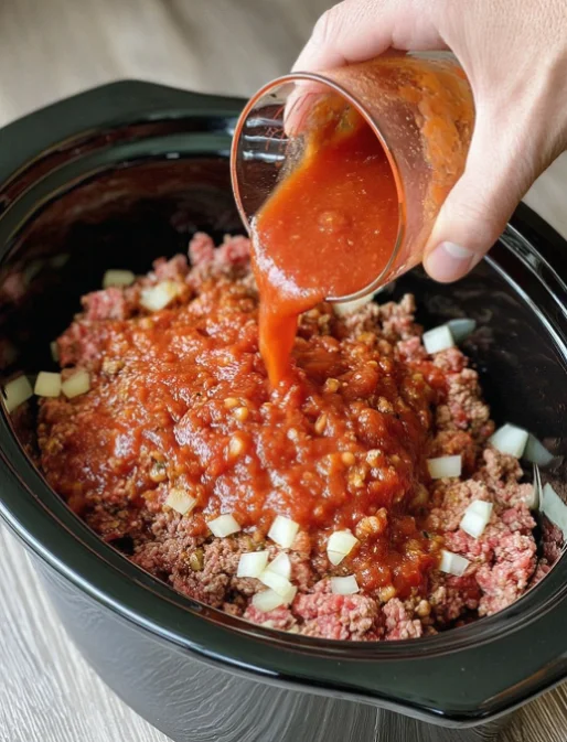 Slow Cooker Amish Hamburger Soup